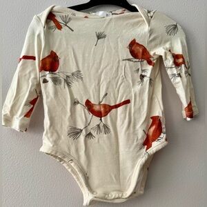 Angel Dear Cream and Red Bodysuit One Piece